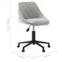 Silla de comedor giratoria de terciopelo gris claro de vidaXL, Sillas de comedor - Ref: Foro24-3089032, Precio: 94,25 €, Desc...