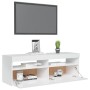 Mueble de TV con luces LED blanco brillante 120x35x40 cm de vidaXL, Muebles TV - Ref: Foro24-804379, Precio: 101,82 €, Descue...