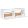 Mueble de TV con luces LED blanco brillante 120x35x40 cm de vidaXL, Muebles TV - Ref: Foro24-804379, Precio: 101,82 €, Descue...