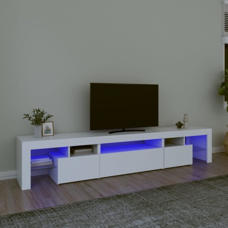Mueble de TV con luces LED blanco 215x36,5x40 cm de vidaXL, Muebles TV - Ref: Foro24-3152794, Precio: 153,17 €, Descuento: %