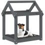 Cama para perros madera maciza de pino gris 61x50x70 cm de vidaXL, Camas para perros - Ref: Foro24-822199, Precio: 40,79 €, D...
