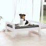 Cama para perros madera maciza de pino blanco 55,5x45,5x28 cm de vidaXL, Camas para perros - Ref: Foro24-821468, Precio: 45,0...