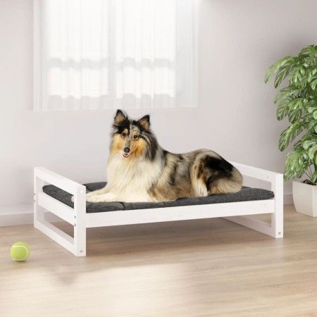 Cama para perros madera maciza de pino blanco 95,5x65,5x28 cm de vidaXL, Camas para perros - Ref: Foro24-821483, Precio: 65,7...