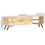 Mueble de TV madera maciza de mango 140x30x40 cm de vidaXL, Muebles TV - Ref: Foro24-286152, Precio: 212,98 €, Descuento: %