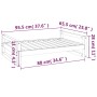 Cama para perros madera maciza de pino blanco 95,5x65,5x28 cm de vidaXL, Camas para perros - Ref: Foro24-821483, Precio: 65,7...