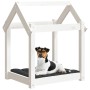 Cama para perros madera maciza de pino blanco 61x50x70 cm de vidaXL, Camas para perros - Ref: Foro24-822198, Precio: 46,20 €,...