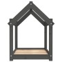 Cama para perros madera maciza de pino gris 71x55x70 cm de vidaXL, Camas para perros - Ref: Foro24-822204, Precio: 48,92 €, D...