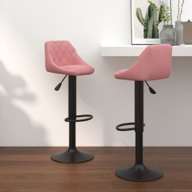 Taburetes de cocina 2 unidades terciopelo rosa de vidaXL, Taburetes de cocina - Ref: Foro24-335354, Precio: 142,20 €, Descuen...