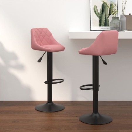 Taburetes de cocina 2 unidades terciopelo rosa de vidaXL, Taburetes de cocina - Ref: Foro24-335354, Precio: 142,20 €, Descuen...