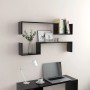 Estantes de pared 2 uds madera contrachapada negro 100x15x20 cm de vidaXL, Estantes y estanterías - Ref: Foro24-807269, Preci...