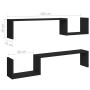 Estantes de pared 2 uds madera contrachapada negro 100x15x20 cm de vidaXL, Estantes y estanterías - Ref: Foro24-807269, Preci...
