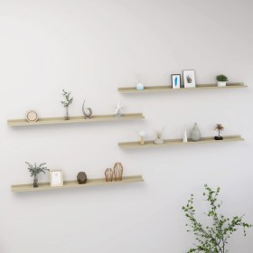 Estantes de pared 4 unidades roble Sonoma 115x9x3 cm de vidaXL, Estantes y estanterías - Ref: Foro24-326688, Precio: 50,61 €,...
