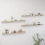 Estantes de pared 4 unidades roble Sonoma 115x9x3 cm de vidaXL, Estantes y estanterías - Ref: Foro24-326688, Precio: 50,61 €,...