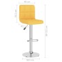 Taburetes de cocina 2 unidades tela amarillo mostaza de vidaXL, Taburetes de cocina - Ref: Foro24-334246, Precio: 136,84 €, D...