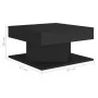 Mesa de centro madera contrachapada negro 57x57x30 cm de vidaXL, Mesas de centro - Ref: Foro24-808369, Precio: 45,15 €, Descu...