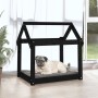 Cama para perros madera maciza de pino negro 71x55x70 cm de vidaXL, Camas para perros - Ref: Foro24-822206, Precio: 49,25 €, ...