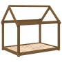 Cama para perros madera maciza pino marrón miel 111x80x100 cm de vidaXL, Camas para perros - Ref: Foro24-822220, Precio: 75,5...