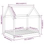 Cama para perros madera maciza pino marrón miel 111x80x100 cm de vidaXL, Camas para perros - Ref: Foro24-822220, Precio: 75,5...