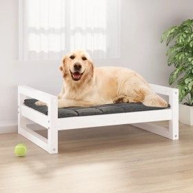 Cama para perros madera maciza de pino blanco 75,5x55,5x28 cm de vidaXL, Camas para perros - Ref: Foro24-821478, Precio: 57,7...
