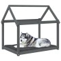 Cama para perros madera maciza de pino gris 111x80x100 cm de vidaXL, Camas para perros - Ref: Foro24-822219, Precio: 84,06 €,...