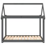 Cama para perros madera maciza de pino gris 111x80x100 cm de vidaXL, Camas para perros - Ref: Foro24-822219, Precio: 84,06 €,...