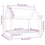 Cama para perros madera maciza de pino gris 81x60x70 cm de vidaXL, Camas para perros - Ref: Foro24-822209, Precio: 54,20 €, D...