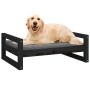 Cama para perros madera maciza de pino negro 75,5x55,5x28 cm de vidaXL, Camas para perros - Ref: Foro24-821481, Precio: 47,37...