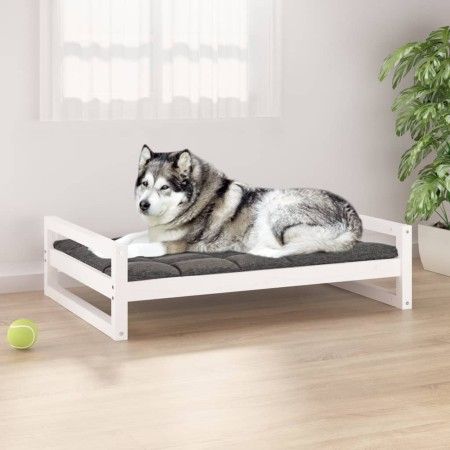 Cama para perros madera maciza de pino blanco 105,5x75,5x28 cm de vidaXL, Camas para perros - Ref: Foro24-821488, Precio: 80,...
