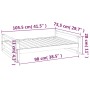 Cama para perros madera maciza de pino blanco 105,5x75,5x28 cm de vidaXL, Camas para perros - Ref: Foro24-821488, Precio: 80,...