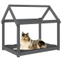 Cama para perros madera maciza de pino gris 101x70x90 cm de vidaXL, Camas para perros - Ref: Foro24-822214, Precio: 65,98 €, ...