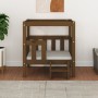 Cama para perros madera maciza pino marrón miel 65,5x43x70 cm de vidaXL, Camas para perros - Ref: Foro24-822375, Precio: 64,0...