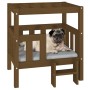 Cama para perros madera maciza pino marrón miel 65,5x43x70 cm de vidaXL, Camas para perros - Ref: Foro24-822375, Precio: 64,0...