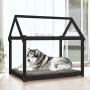 Cama para perros madera maciza de pino negro 111x80x100 cm de vidaXL, Camas para perros - Ref: Foro24-822221, Precio: 83,96 €...