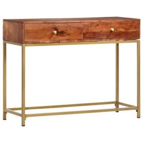 Mesa consola de madera maciza de acacia 100x35x76 cm de vidaXL, Mesas auxiliares - Ref: Foro24-286175, Precio: 142,61 €, Desc...