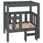 Cama para perros madera maciza de pino gris 65,5x43x70 cm de vidaXL, Camas para perros - Ref: Foro24-822374, Precio: 67,51 €,...