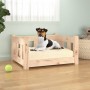 Cama para perros madera maciza de pino 55,5x45,5x28 cm de vidaXL, Camas para perros - Ref: Foro24-833251, Precio: 35,36 €, De...