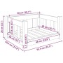Cama para perros madera maciza de pino 55,5x45,5x28 cm de vidaXL, Camas para perros - Ref: Foro24-833251, Precio: 35,36 €, De...