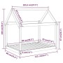 Cama para perros madera maciza de pino blanco 111x80x100 cm de vidaXL, Camas para perros - Ref: Foro24-822218, Precio: 102,46...