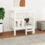 Cama para perros madera maciza de pino blanco 65,5x43x70 cm de vidaXL, Camas para perros - Ref: Foro24-822373, Precio: 82,49 ...