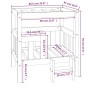 Cama para perros madera maciza de pino blanco 65,5x43x70 cm de vidaXL, Camas para perros - Ref: Foro24-822373, Precio: 82,49 ...