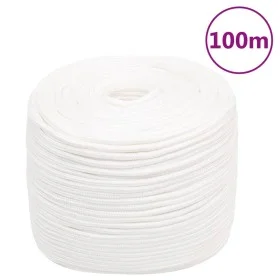 Intensives weißes Polypropylen-Bootsseil 10 mm 100 m von vidaXL, Seile und Metallschnüre - Ref: Foro24-152561, Preis: 39,28 €...