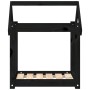 Cama para perros madera maciza de pino negro 61x50x70 cm de vidaXL, Camas para perros - Ref: Foro24-822201, Precio: 45,54 €, ...