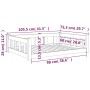 Cama para perros madera maciza de pino blanco 105,5x75,5x28 cm de vidaXL, Camas para perros - Ref: Foro24-833258, Precio: 75,...
