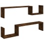 Estantes de pared 2 uds contrachapado roble ahumado 100x15x20cm de vidaXL, Estantes y estanterías - Ref: Foro24-815933, Preci...