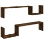 Estantes de pared 2 uds contrachapado roble ahumado 100x15x20cm de vidaXL, Estantes y estanterías - Ref: Foro24-815933, Preci...