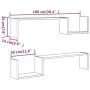 Estantes de pared 2 uds contrachapado roble ahumado 100x15x20cm de vidaXL, Estantes y estanterías - Ref: Foro24-815933, Preci...
