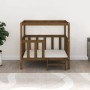 Cama perros madera maciza pino marrón miel 105,5x83,5x100 cm de vidaXL, Camas para perros - Ref: Foro24-822390, Precio: 109,1...