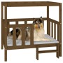 Cama perros madera maciza pino marrón miel 105,5x83,5x100 cm de vidaXL, Camas para perros - Ref: Foro24-822390, Precio: 109,1...
