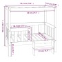 Cama para perros madera maciza de pino 95,5x73,5x90 cm de vidaXL, Camas para perros - Ref: Foro24-822382, Precio: 102,54 €, D...