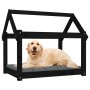Cama para perros madera maciza de pino negro 81x60x70 cm de vidaXL, Camas para perros - Ref: Foro24-822211, Precio: 54,14 €, ...